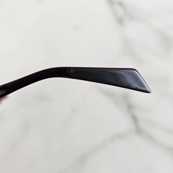 Jai Kudo Glasses: Purple and Orange Rectangular Bayonette Glasses - Picture 9 of 14